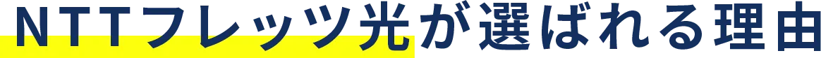 NTTフレッツ光が選ばれる理由